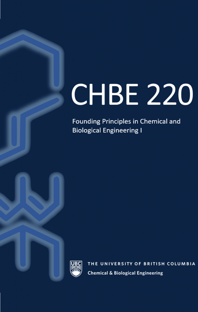 Foundations Of Chemical And Biological Engineering I - UBC OER Collection